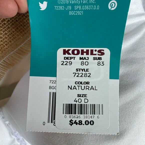 NWT Vanity Fair Women's Beyond Comfort Full Coverage Wirefree Bra Style 72282 40 - Picture 12 of 13